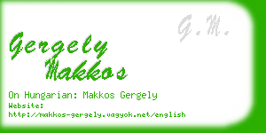 gergely makkos business card